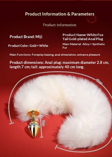 Miji Fox‑Tail Metal Anal Plug, Alternative Adult Pleasure Toy