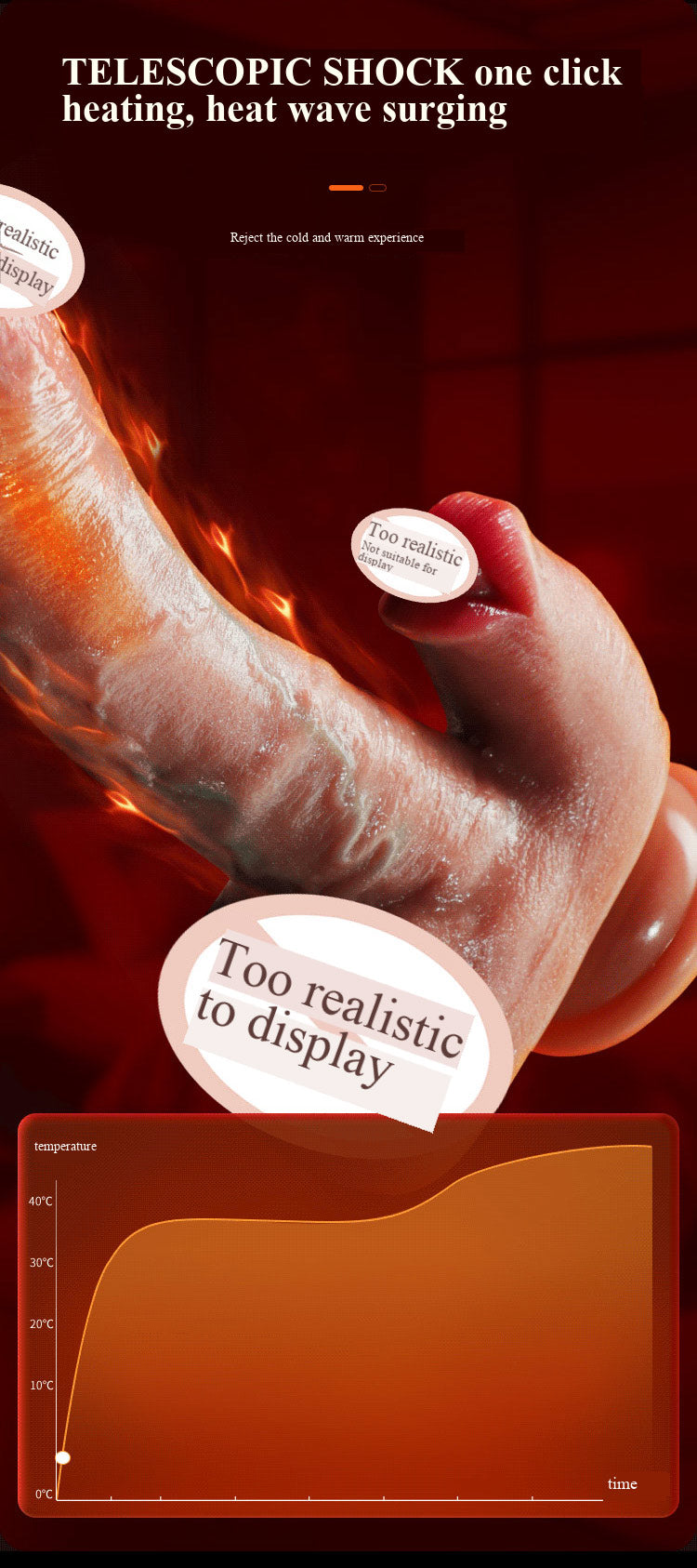 Miji Liquid Silicone Electric Toy, Wireless Telescopic Swinging & Heating Adult Intimate Toy