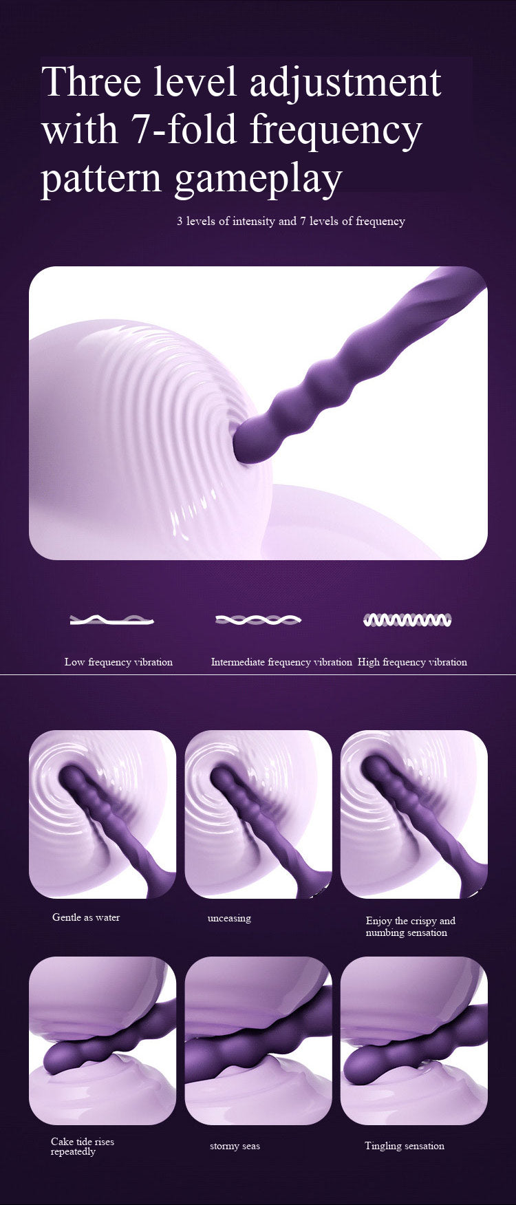 Miji intimate toy made of premium liquid‑silicone material. Features wireless control, telescopic, swinging motion and built‑in heating function