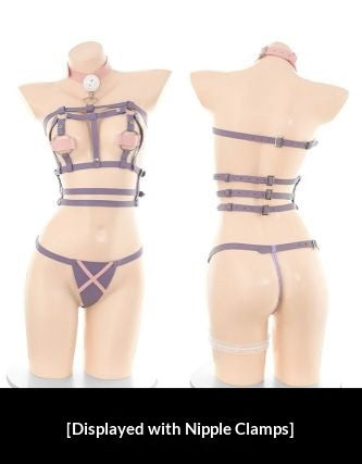 Feimu Original 2026 New, Seductive Demon‑Themed Harness Lingerie, Bold Exotic Role‑Play Bodysuit for Women