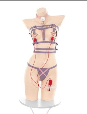 Feimu Original 2026 New, Seductive Demon‑Themed Harness Lingerie, Bold Exotic Role‑Play Bodysuit for Women
